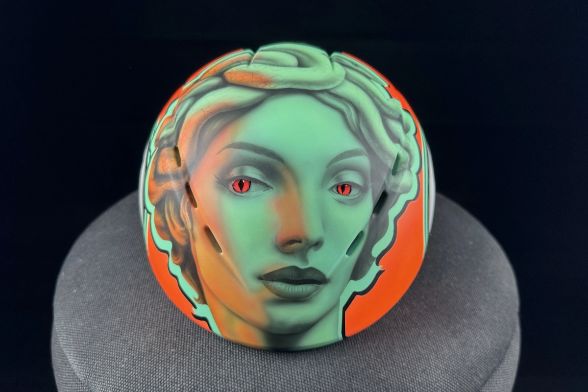 Custom painted helmet